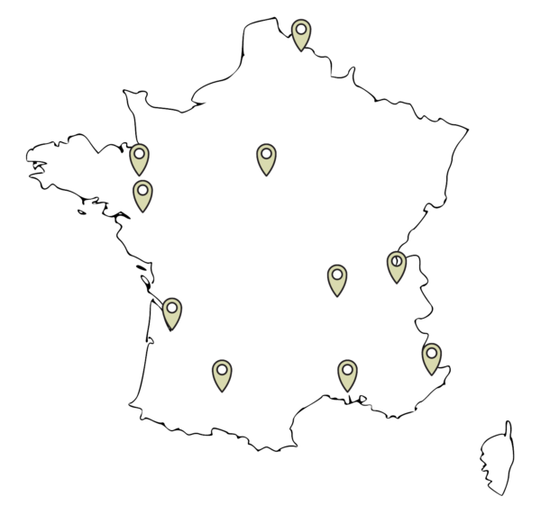 Carte de la France pour franchisé