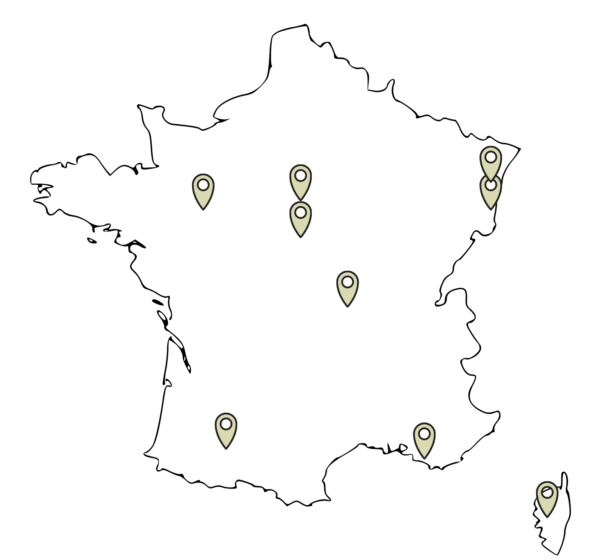 Zone de chalandise, carte de la France pour VDI